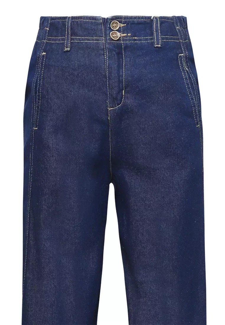 Pito Dito Girl Everlane Celana Kulot Denim Anak Navy