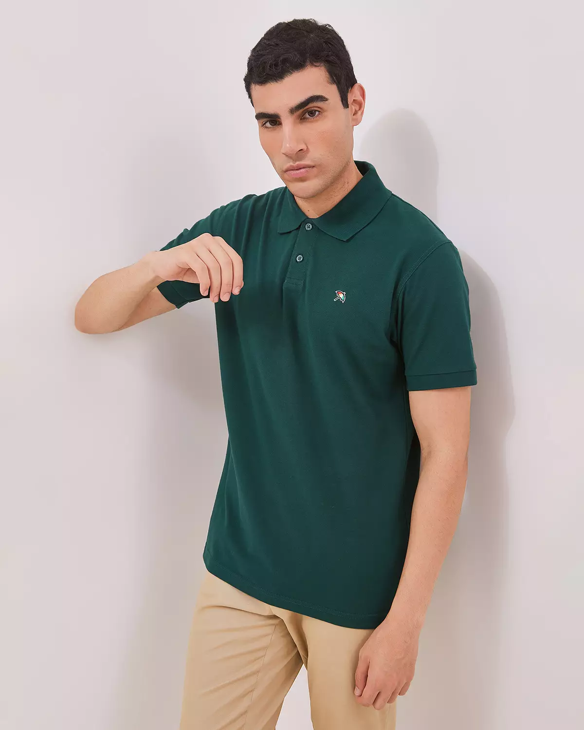 MEN'S BASIC GREEN POLOSHIRT