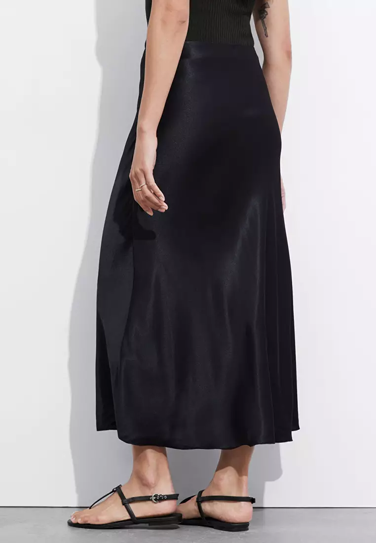 Satin Midi Skirt