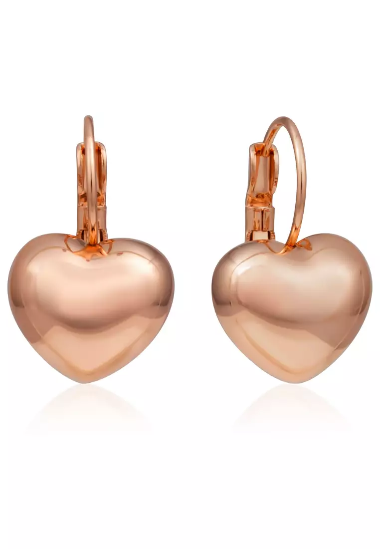 Gold leverback clearance earrings