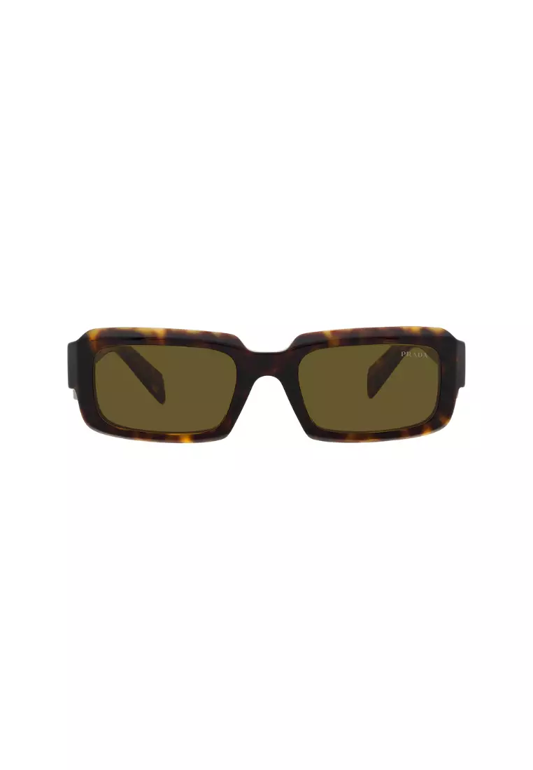 Buy Prada Prada Men s Irregular Frame Brown Acetate Sunglasses