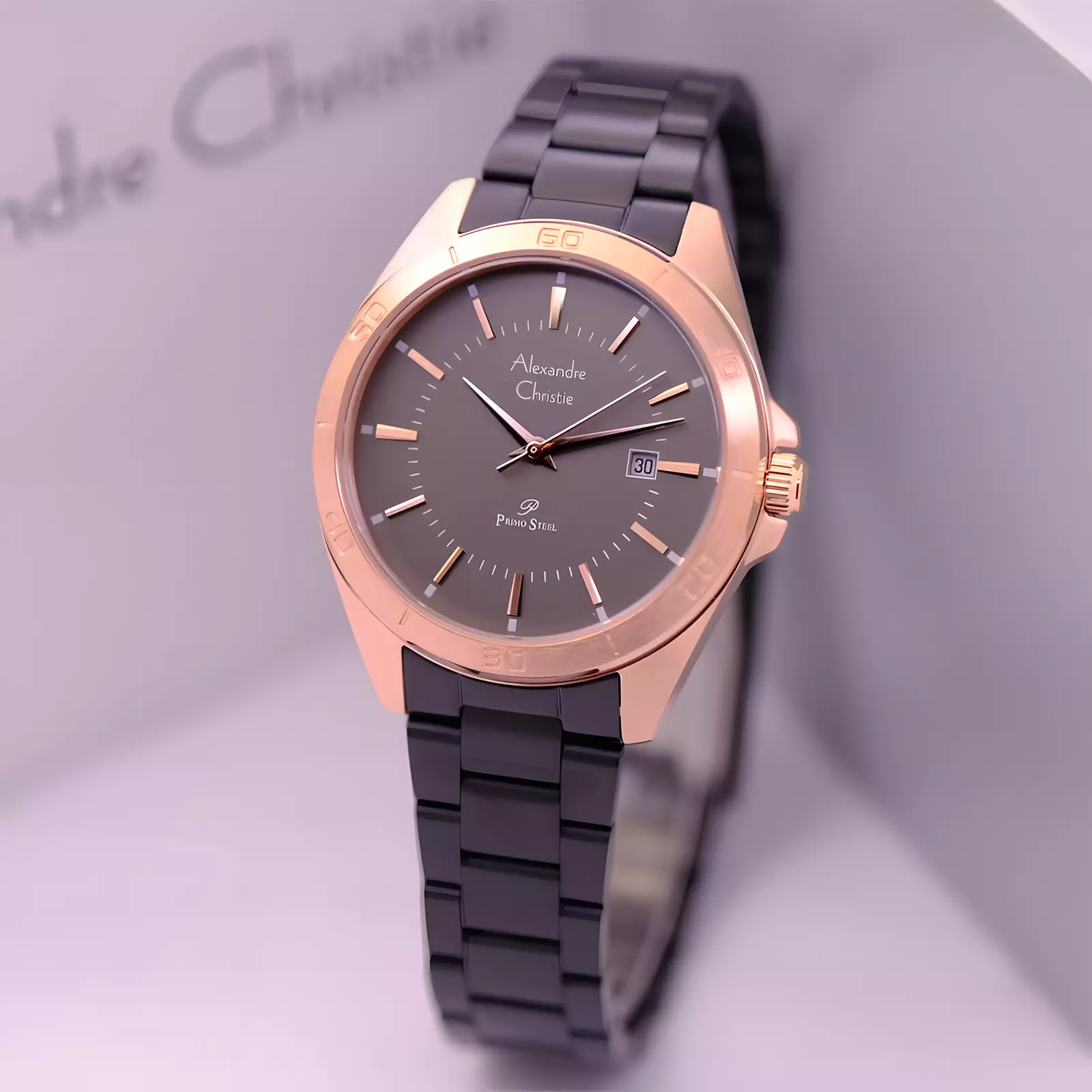 Jam Tangan Analog Wanita - Primo Series - Rose Gold Black - Stainless Steel - 1011 LDBBRBA