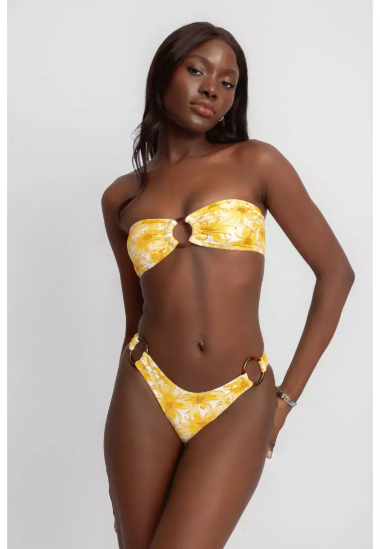 Kaila Bandeau Bikini Top, Passionfruit