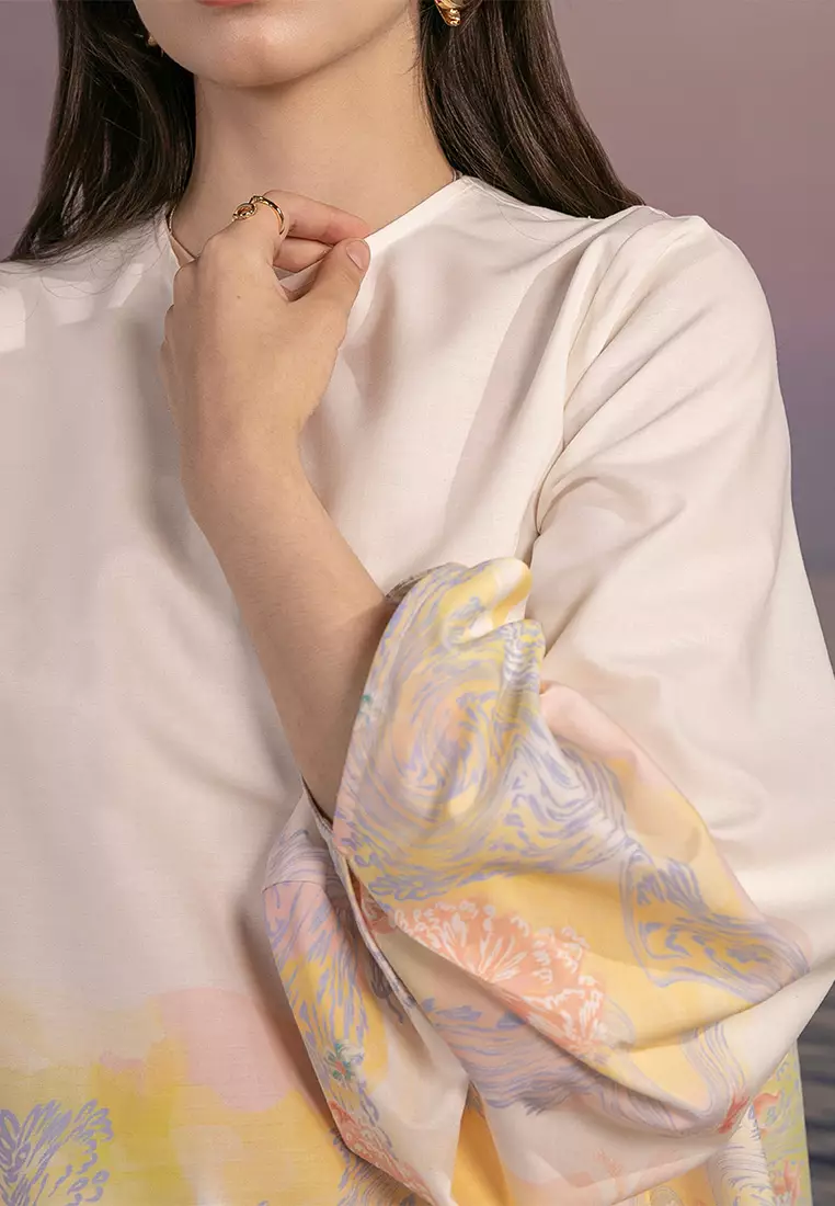 Kami Velya Puff Sleeves Top White