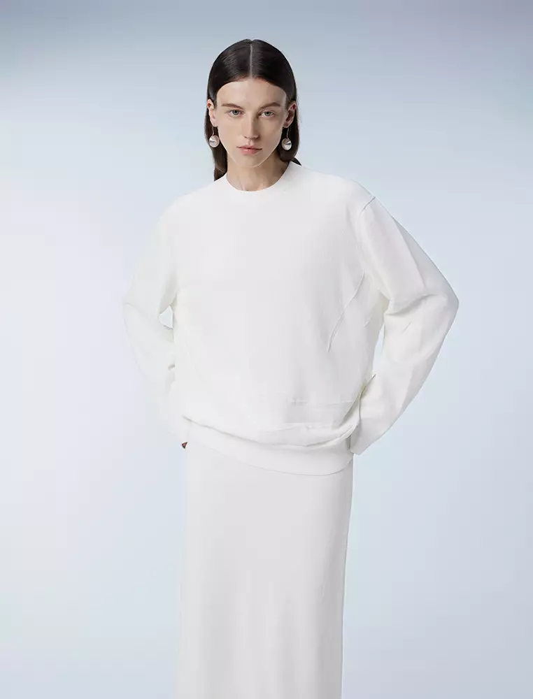   Long Sleeve Pullover Knit Sweater