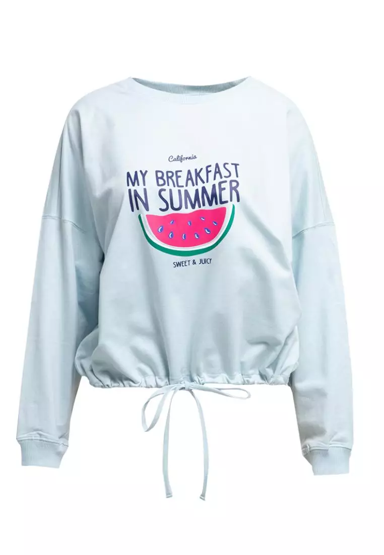 Sweater Wanita Rowoon Baby Blue