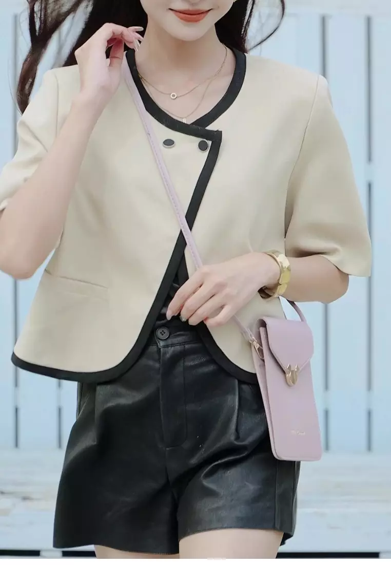 Women's Shoulder Sling Bag / Crossbody Bag - Dark Pink