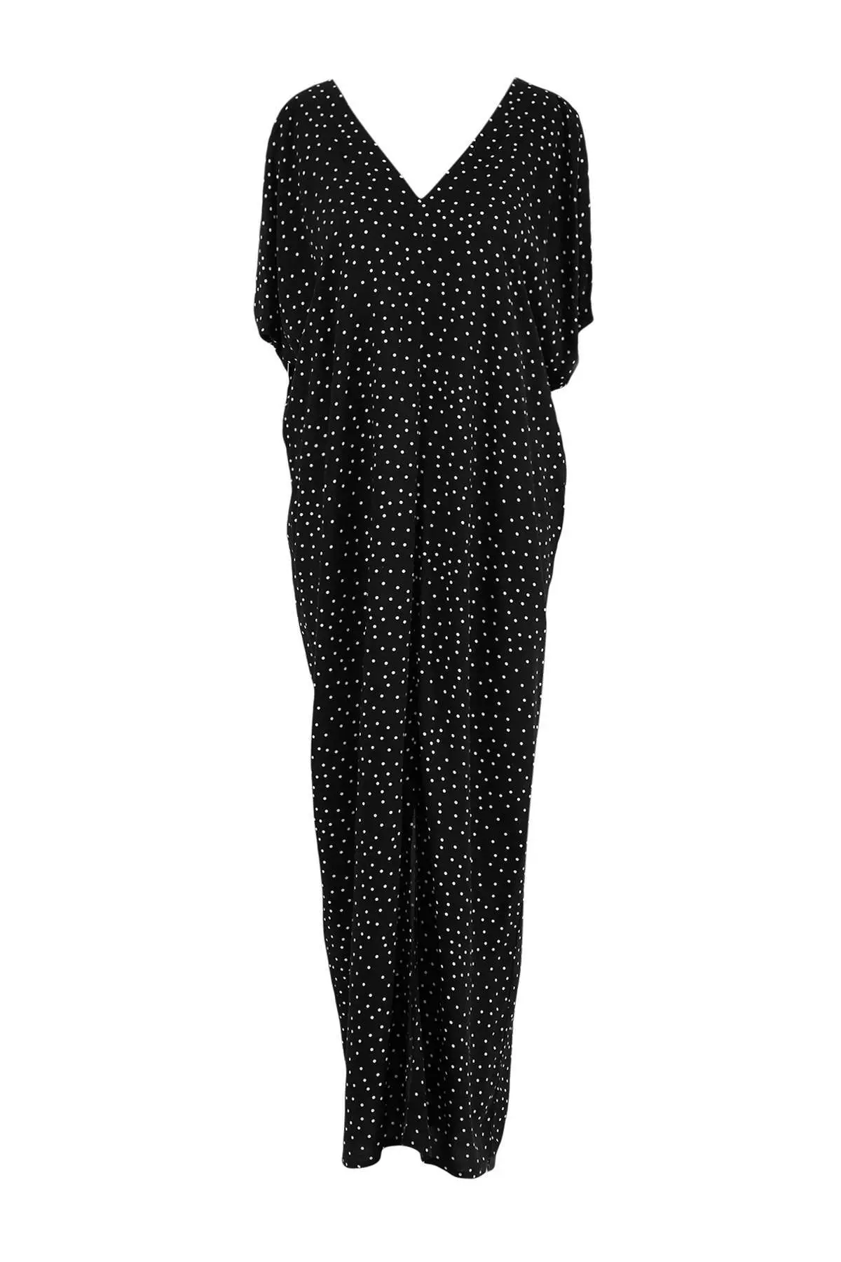 Nasiba Hafiz X Trendyol Collection Black Viscose Fabric Polka Dot Pattern Woven Dress Tctss26Kf00004