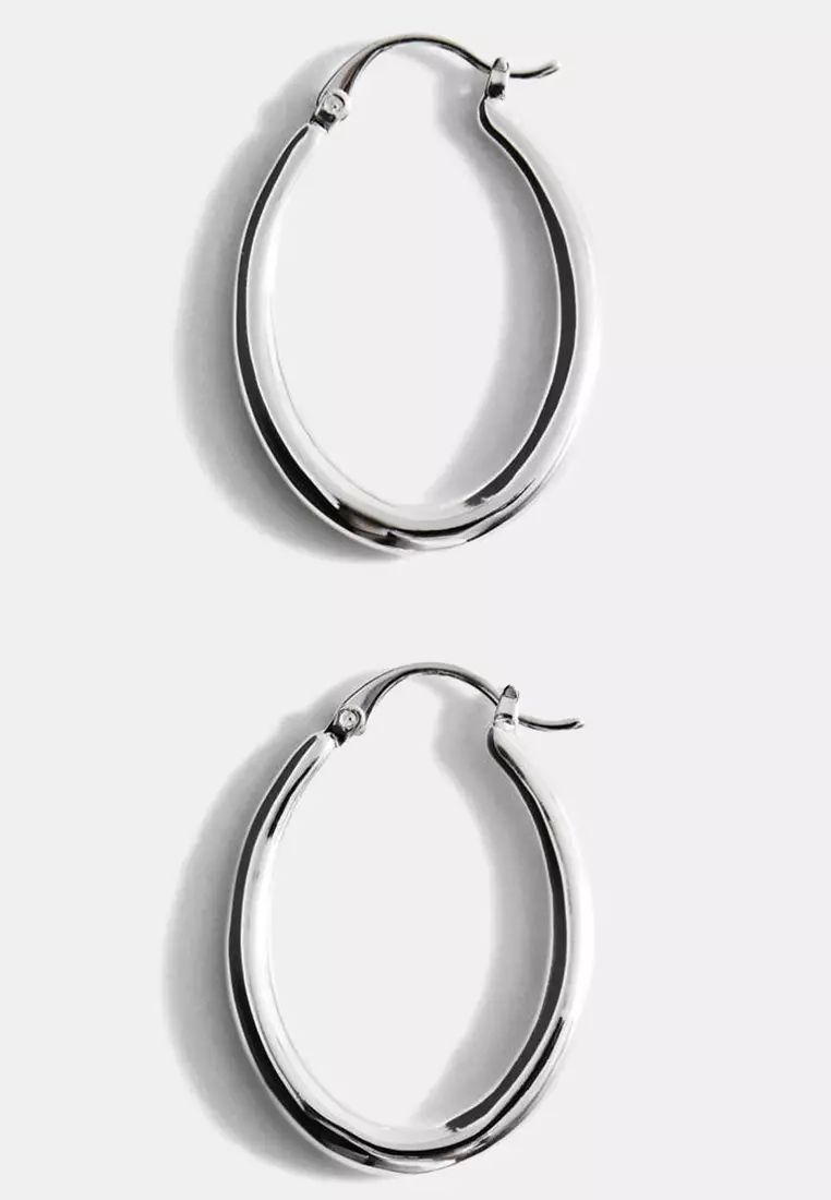Oval Hoop Earrings
