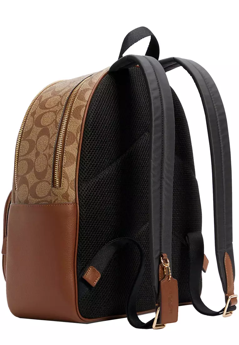 Campus backpack 23 in outlet signature canvas with coach patch