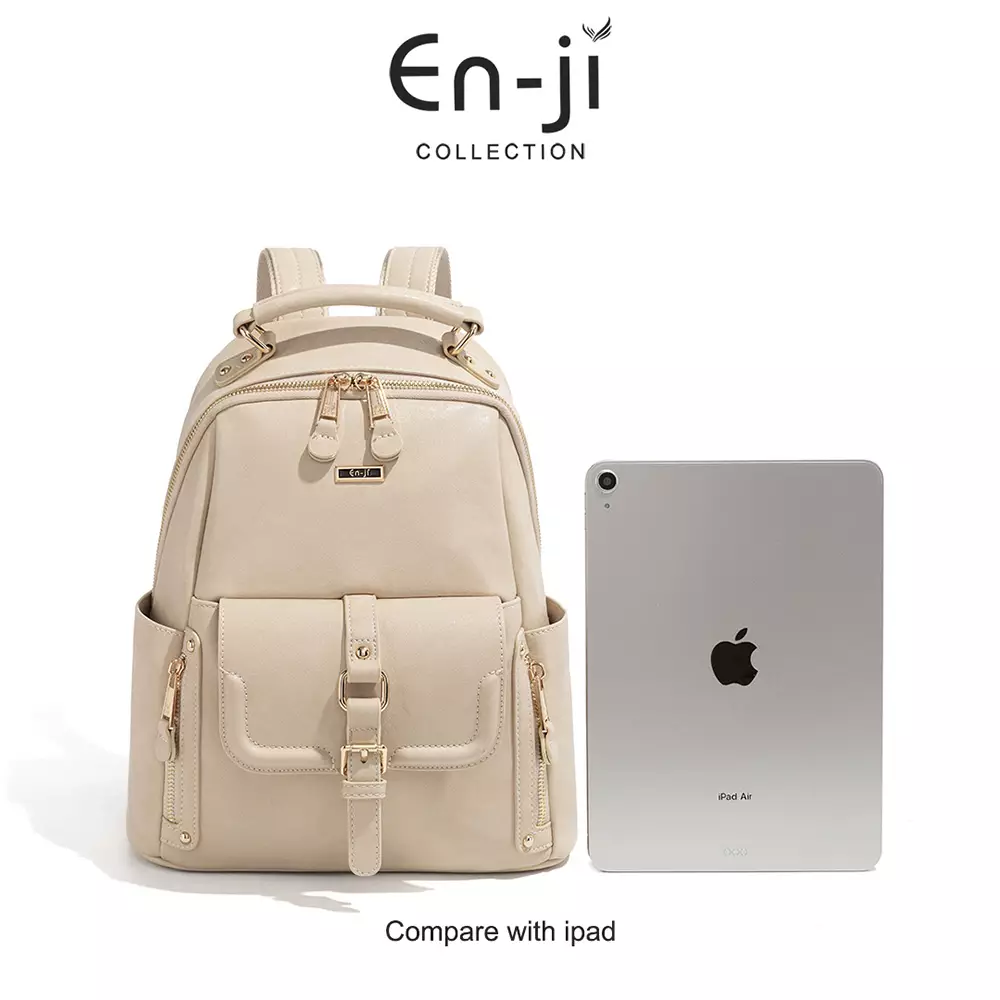 En-ji Yobum Backpack Wanita Warna Nougat