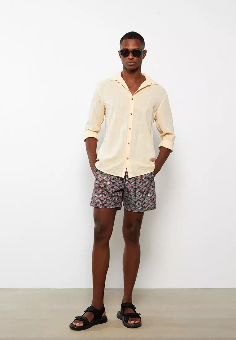 Buy LC WAIKIKI Knee Length Printed Men s Marine Shorts 2024 Online