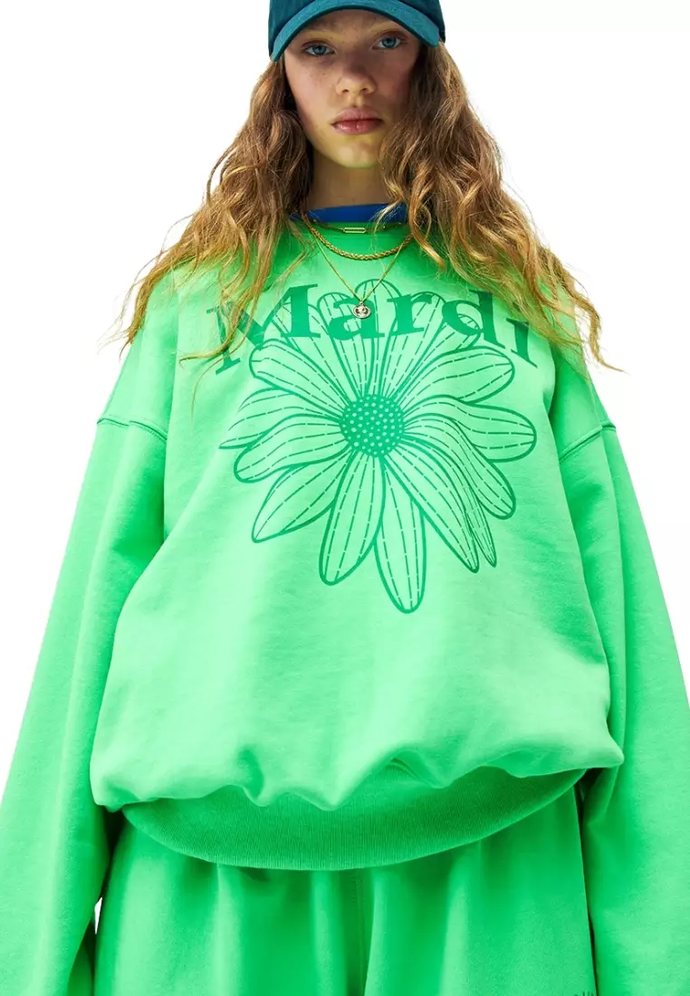 Sweatshirt Flowermardi - Vivid Green Deepgreen