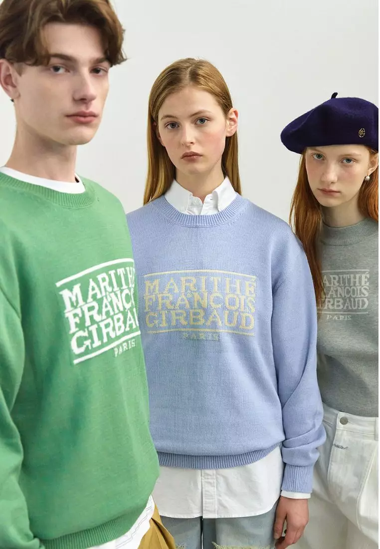 Jual Marithe + Francois Girbaud MARITHÉ Classic Logo Knit Pullover ...