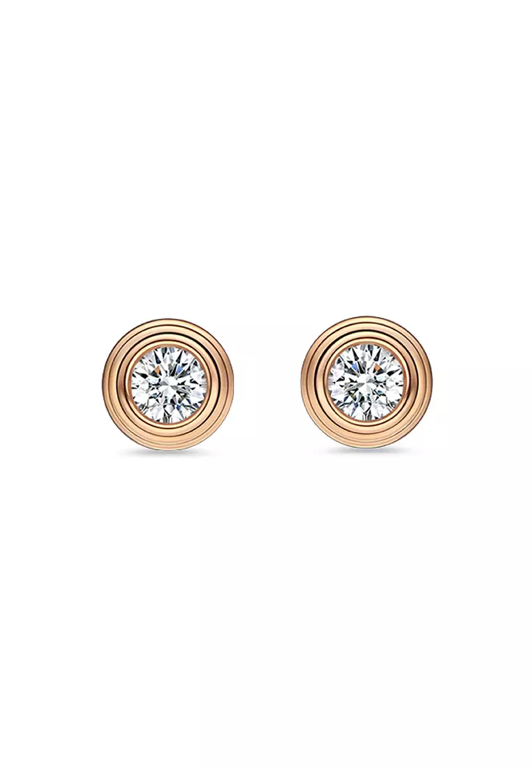 Buy LAZO DIAMOND LAZO DIAMOND Etreinte Diamond Stud Earrings in 18k ...
