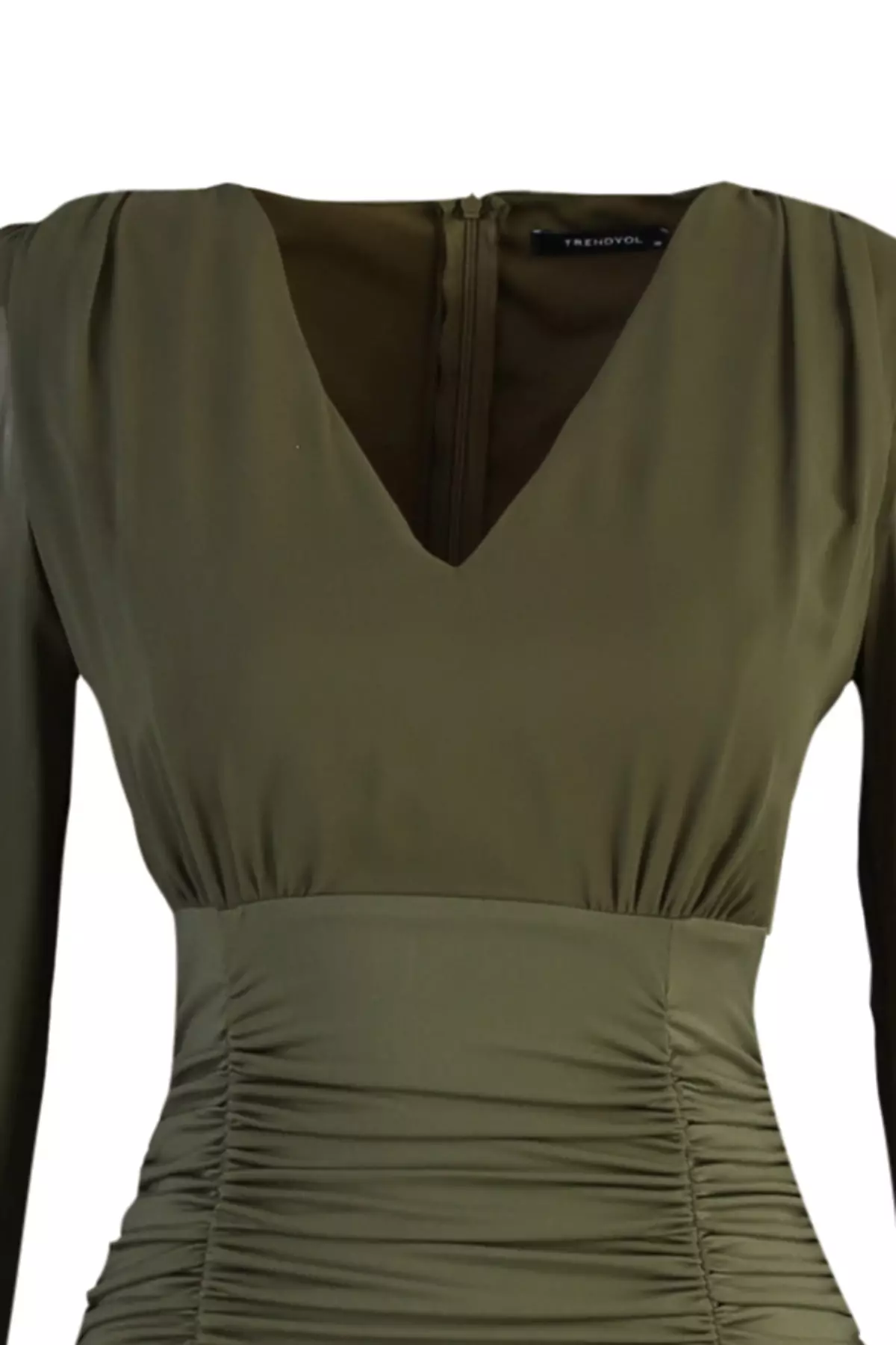 Trendyol Abito in Tessuto Aderente Donna Vestito, Nero, 34