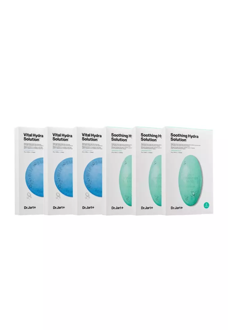 Dr. Jart+ Water Jet Soothing Hydra Solution (5pcs x 3 boxes) + Vital Hydra Solution (5pcs x 3boxes)