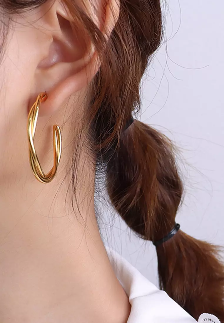 Elsa Gold Stud Earrings