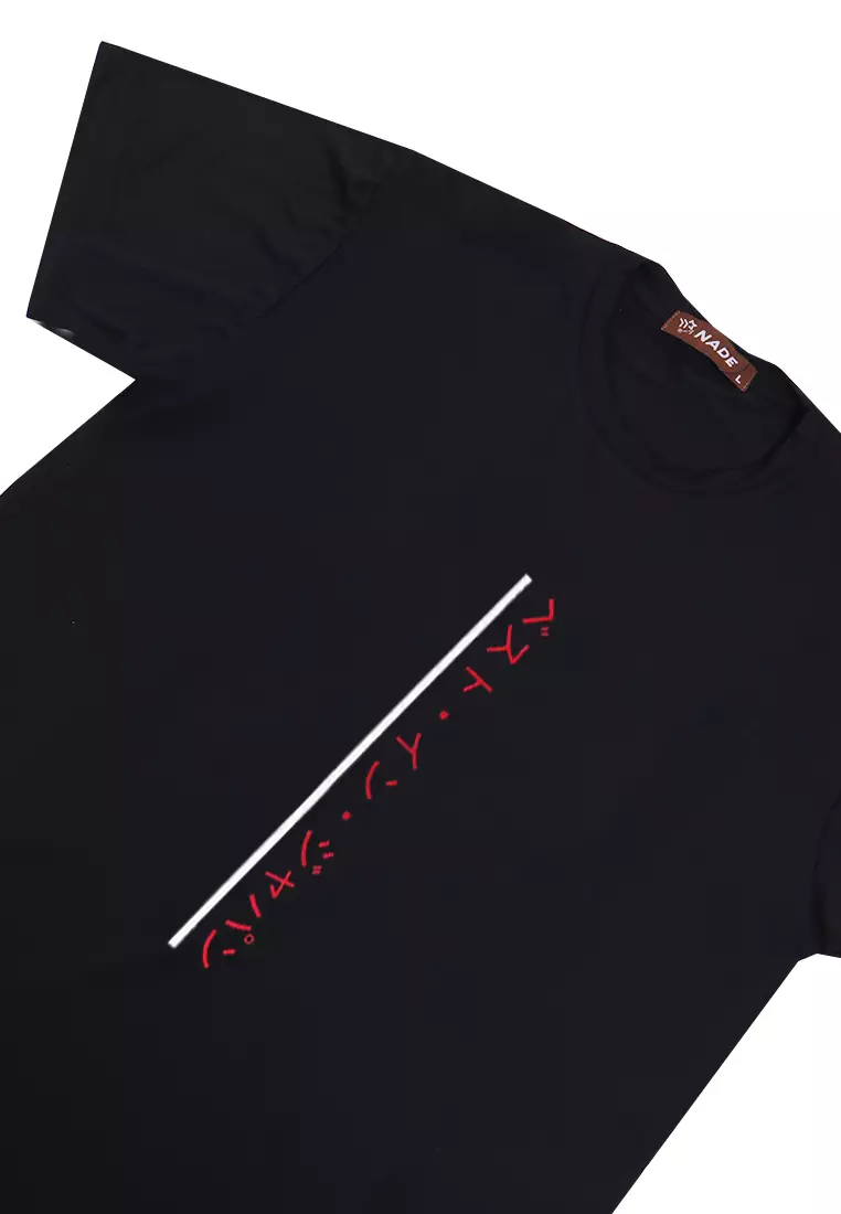 NTB18 Kaos Pria Tangan Pendek Hitam Nade Japan Best In Japan Hitam