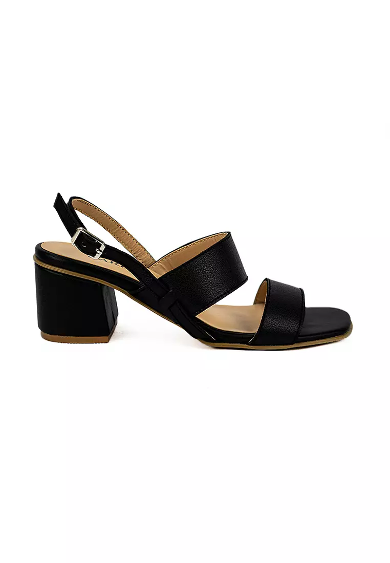 Discount on Cardam's Lifestyle  shoes - SKU: Eclb Wa 00172 Black Heeled Sandals