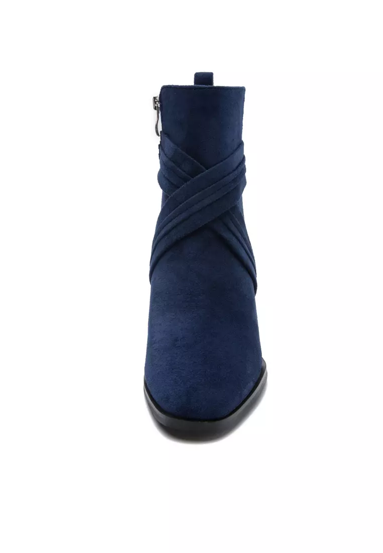 8CM Suede Fabric Ankle Boots WTY4051-27