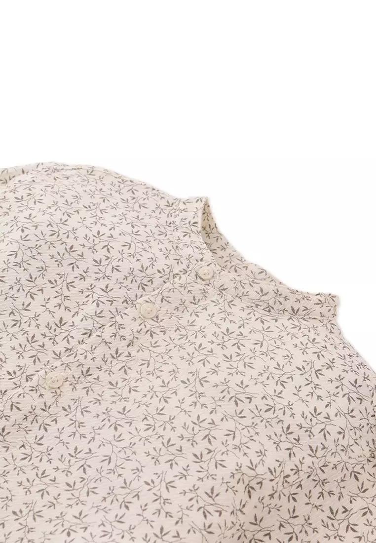 Kareem Printed Mandarin Collared Shirt