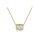 Glamorousky white 925 Sterling Silver Plated Gold Fashion Simple Geometric Square Pendant with Cubic Zirconia and Necklace 214D3AC291C1AAGS_1