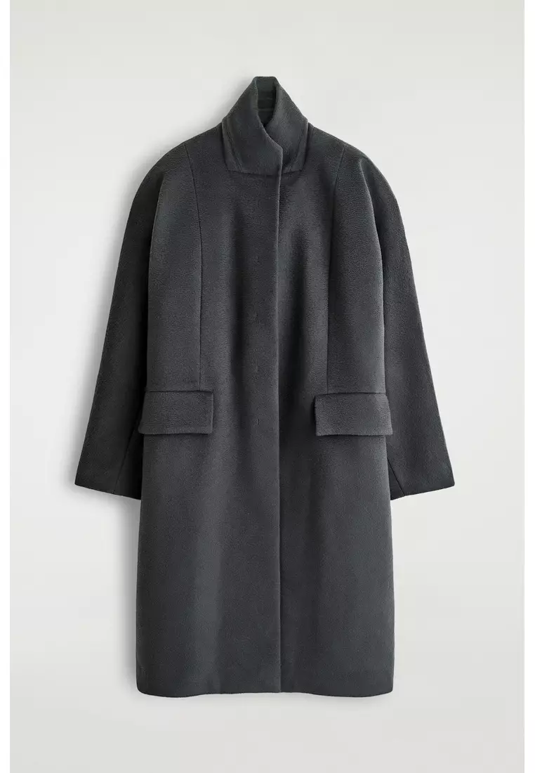TAILORED WOOL-ZIBELINE LONG COAT