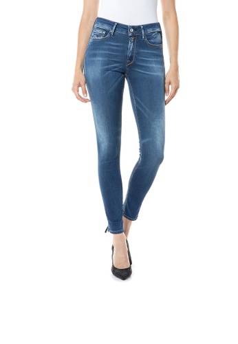 REPLAY blue REPLAY SKINNY HIGH WAIST FIT HYPERFLEX RE-USED X.L.I.T.E. LUZIEN JEANS E41C4AAC3F17F2GS_1
