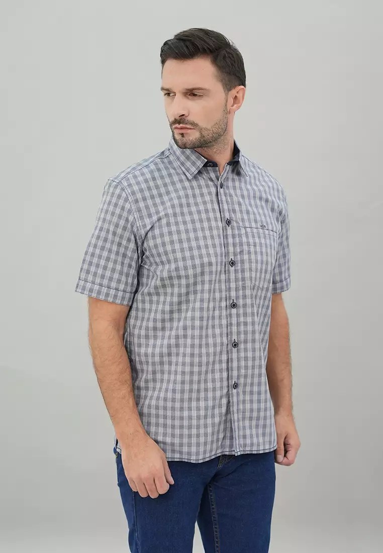 LGS - Regular Fit - Rokka Collection - Kemeja Casual Pria - Plaid Shirt - Motif Kotak - Rokka Collection - CSH