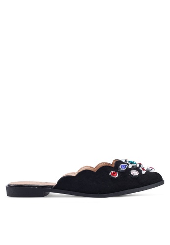 NOVENI 黑色 Bejewelled Slippers 036CESH3A97059GS_1