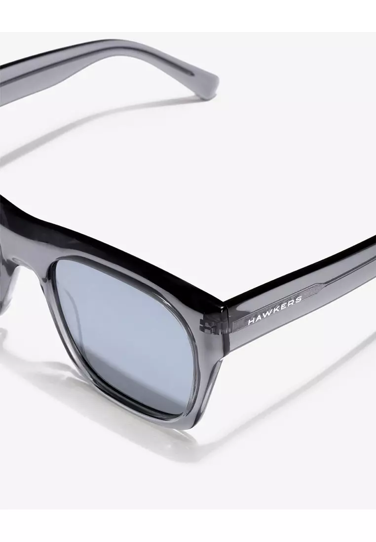 HAWKERS Grey Blue Chrome NARCISO Sunglasses for Men and Women. Official Product Designed in Spain