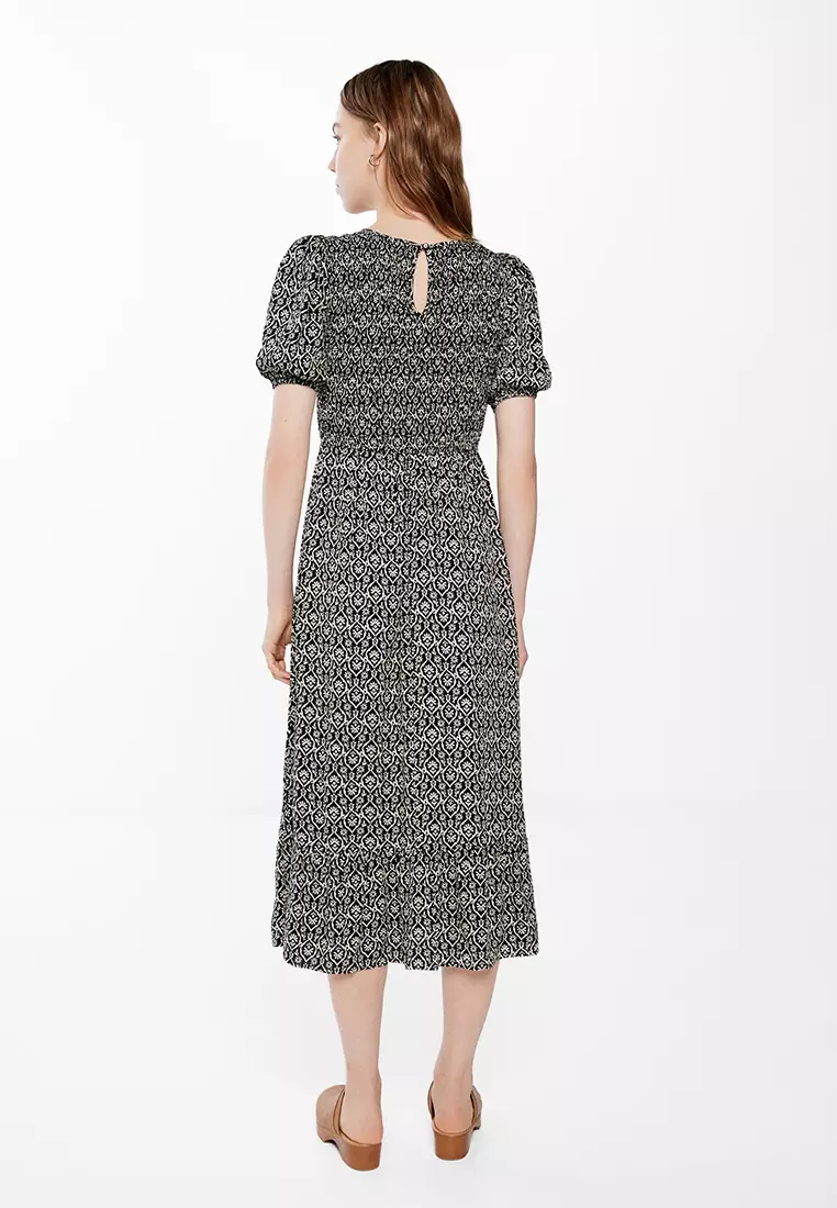 Patterned Midi Dress