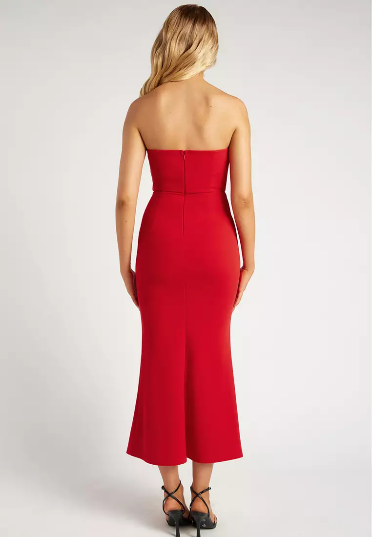 Keyhole and Bow Midi Dress