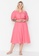 Trendyol pink Plus Size Smock and Buttons Woven Dress E97D6AA5AEF081GS_5