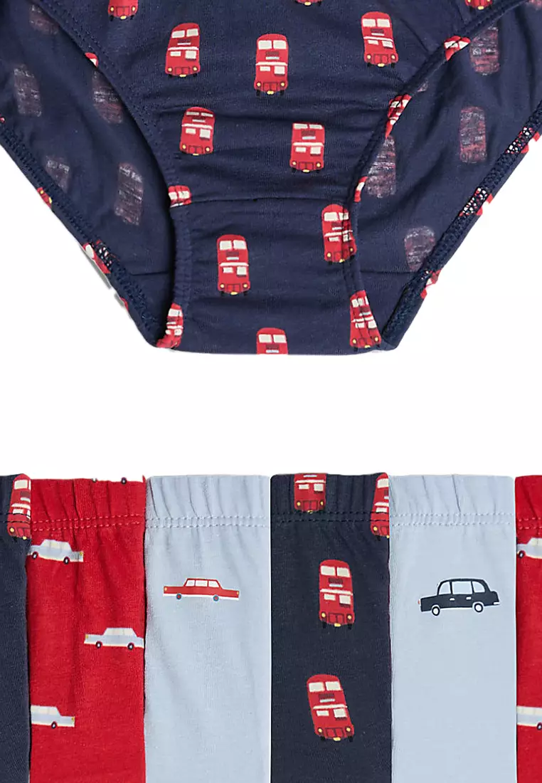 7pk Pure Cotton Transport Briefs