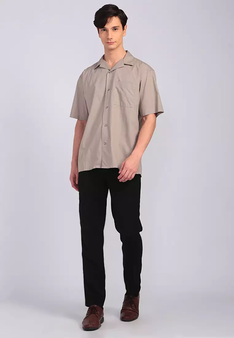 Kemeja Kerah Terbuka Lengan Pendek E051P05