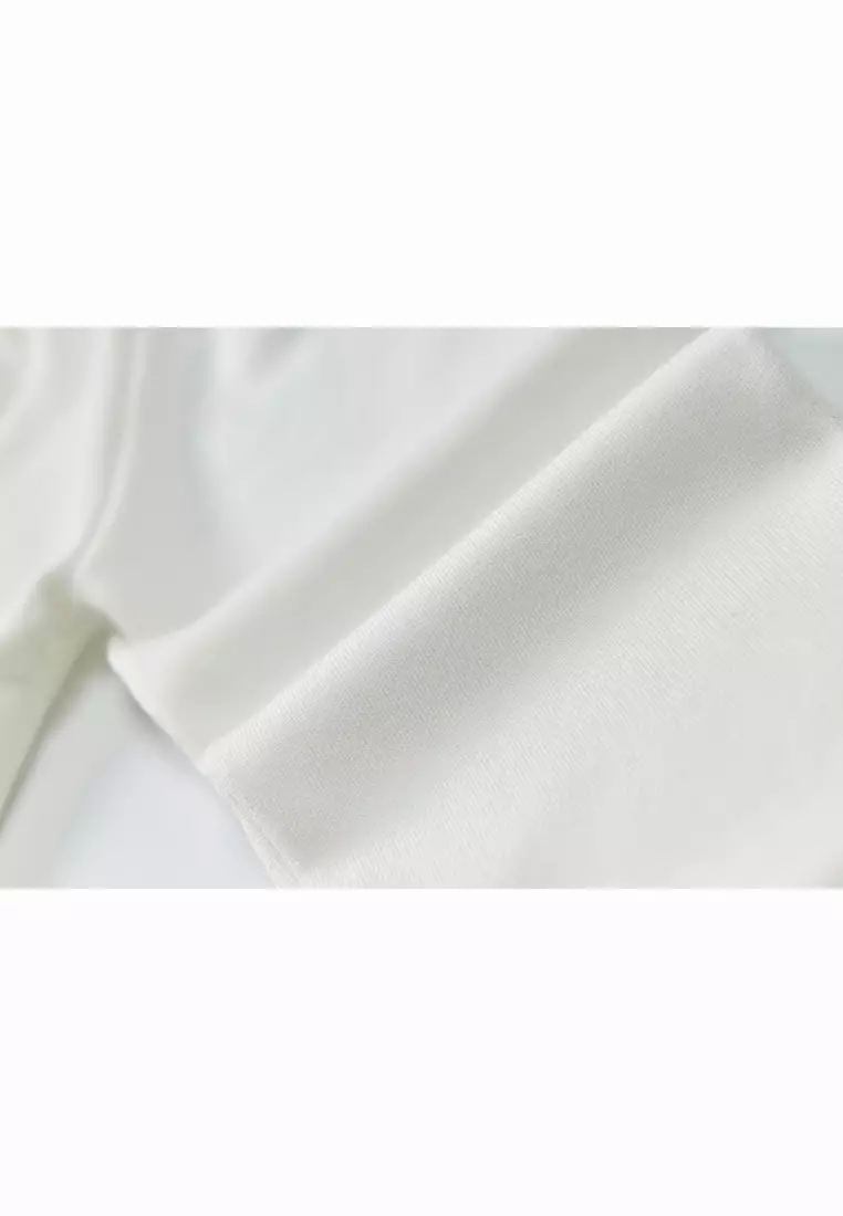 Kids Plain White Long Pants 100% Cotton Bottom Unisex Children Pants 2022