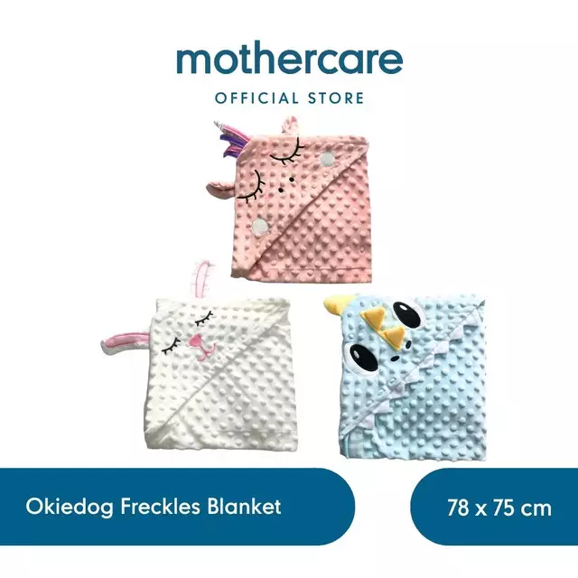 Okiedog Freckles Blanket - Selimut Tidur Bayi (White Bunny)