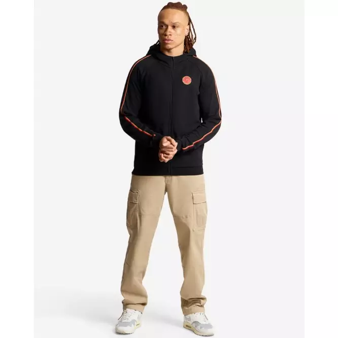 Liverpool FC EST. 1892 Adults Zip Through Hoodie Black - Official LFC Jaket Original Pria