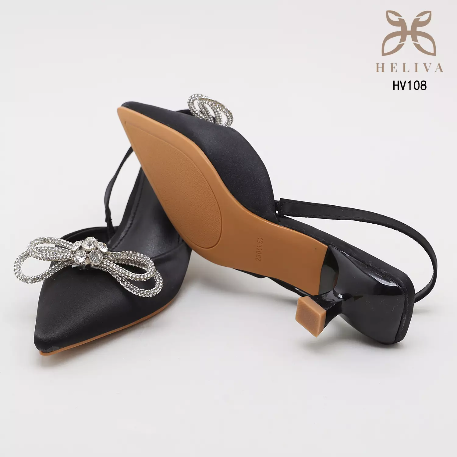 Heliva Kezia Heels Women Sling Back Butterfly Jewel Accesories