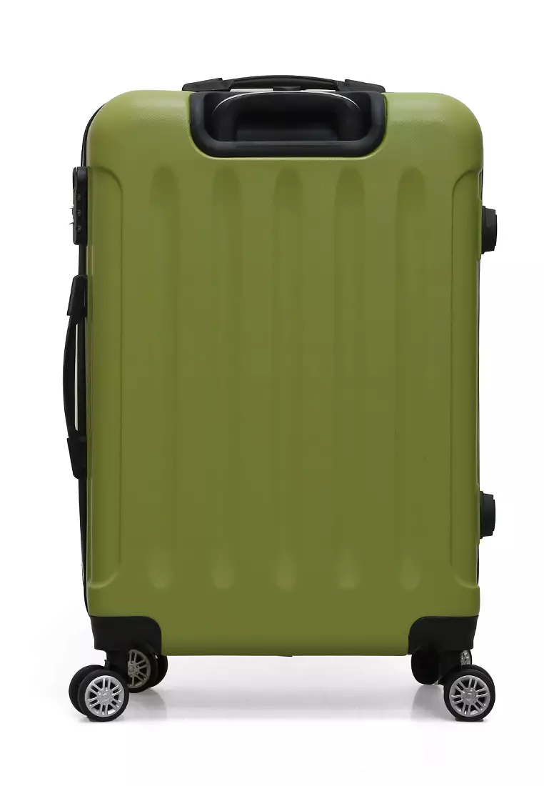 Austin Koper Hardcase Unisex Size 24 Inch Suitcase Combination Lock Large Compartment Material ABS+PVC Coated ORIGINAL - Green