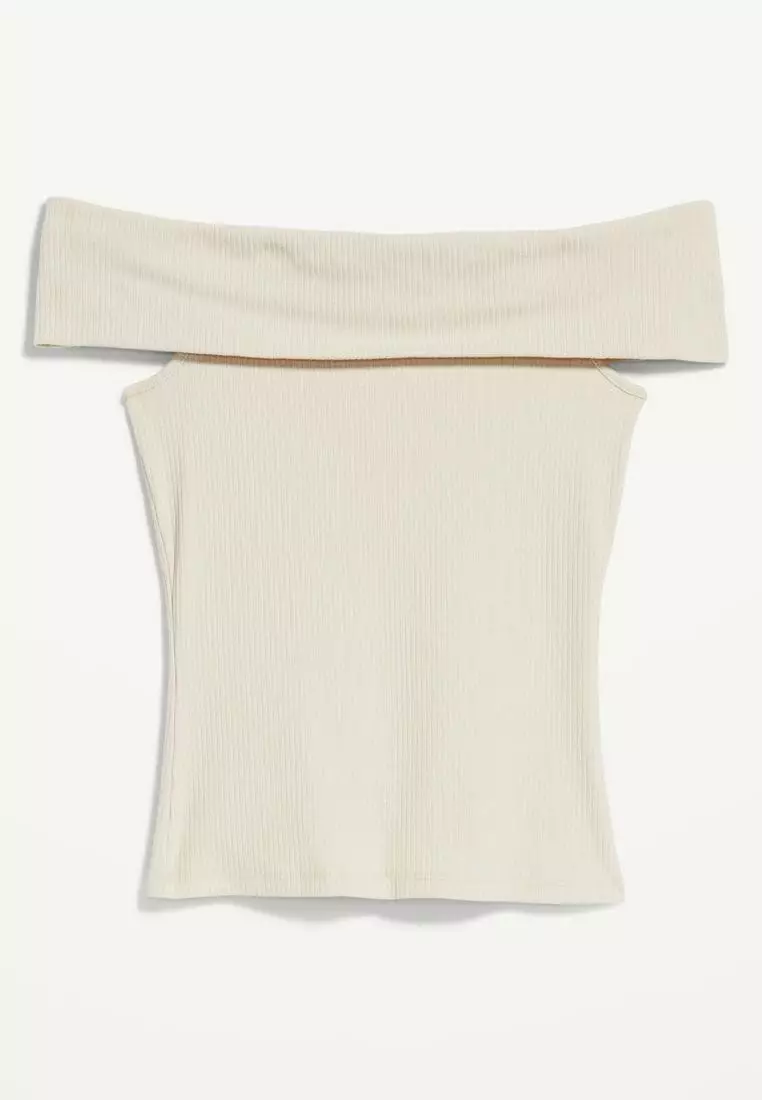 Off-Shoulder Ribbed Top