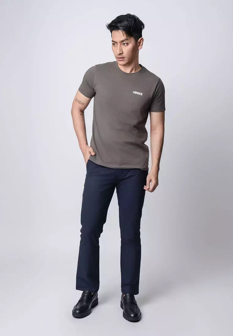 Regular Straight Fit Chino Cotton Twill Navy
