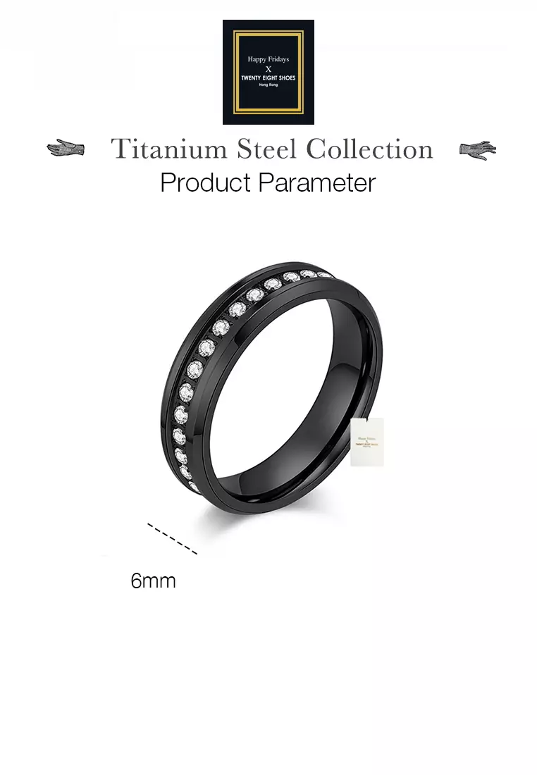 Titanium Steel Zircon Ring JW QF-JZ850