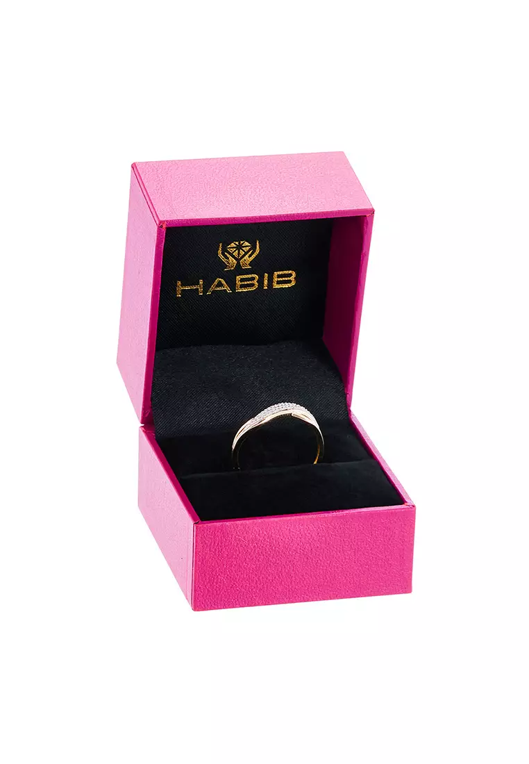 HABIB Round Diamond Ring in 375/9K Yellow Gold 25677(YG)