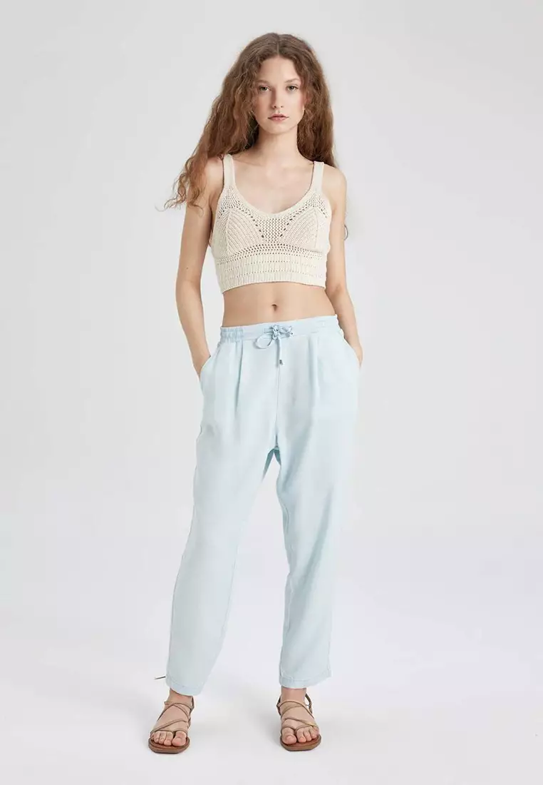Carrot Fit High Waist Ankle Length Pants B7211Ax24Sm