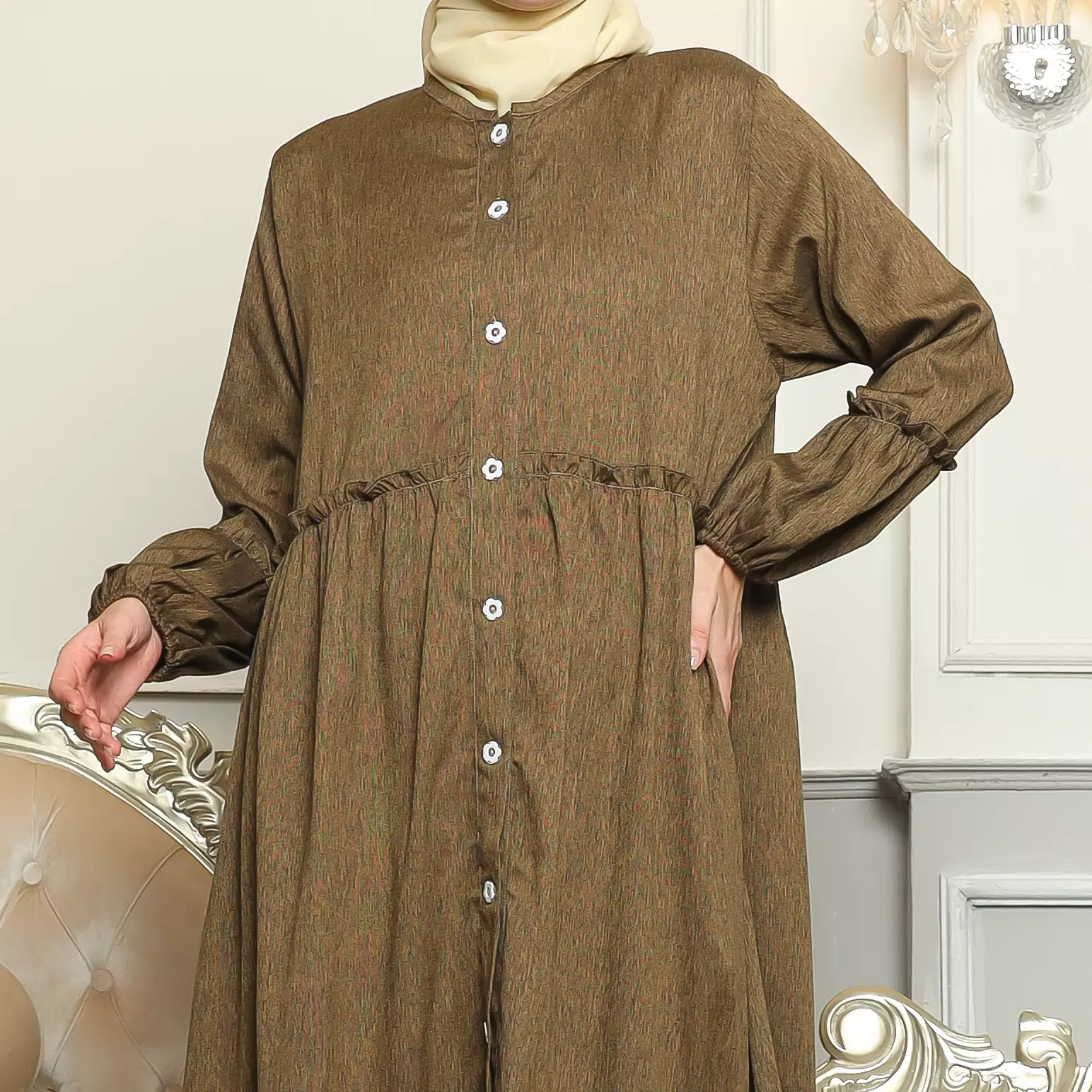 Gamis Sarimbit Wanita GMS 04 Brown