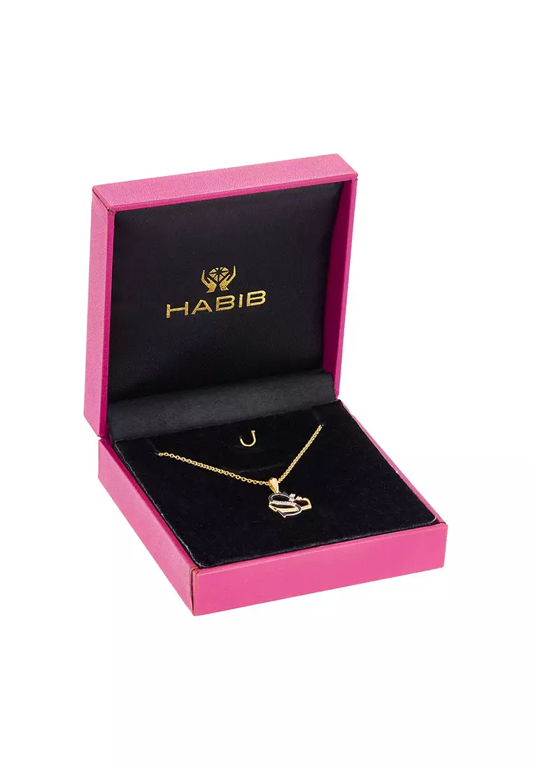 HABIB TULUS | Diamond Necklace in 375/9K Yellow and White Gold (Alphabet) 560710724(S-SHA)-YG