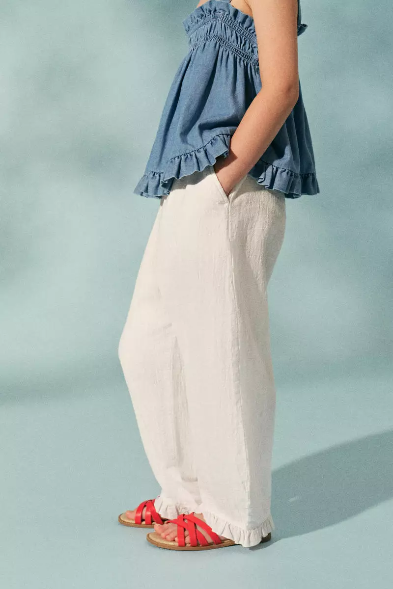 Frill-trimmed joggers